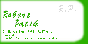 robert patik business card